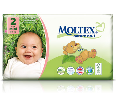 Moltex Couches bébé 2 mini 3-6kg 38pièces